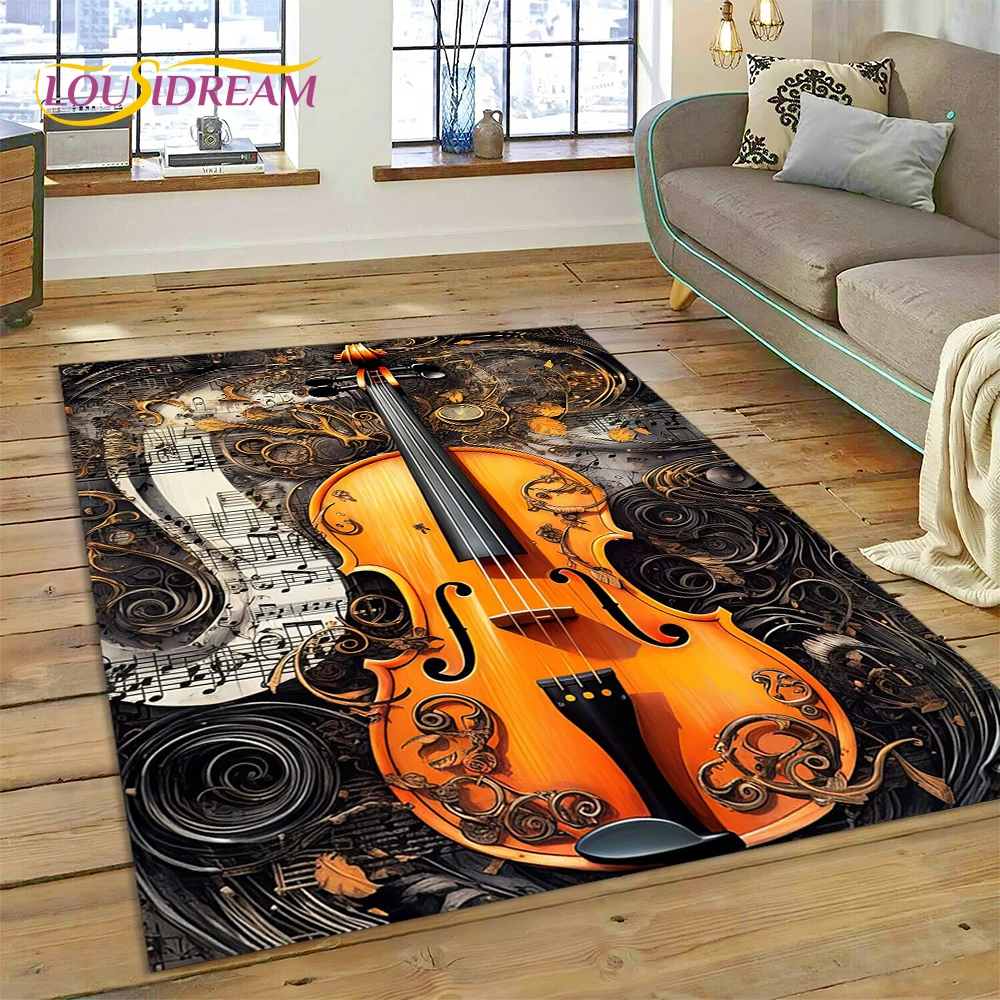 Musical Instrument Online - Dream Violin Cello Music Instrument Carpet