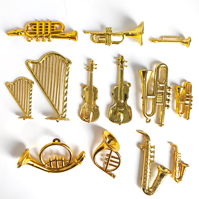 Musical Instrument Project - 6-18PCS Random Mix Style Gold Color