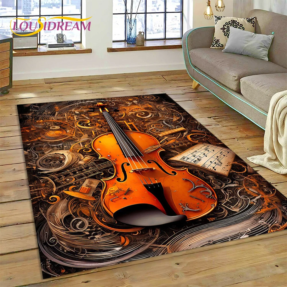 Musical Instrument Online - Dream Violin Cello Music Instrument Carpet
