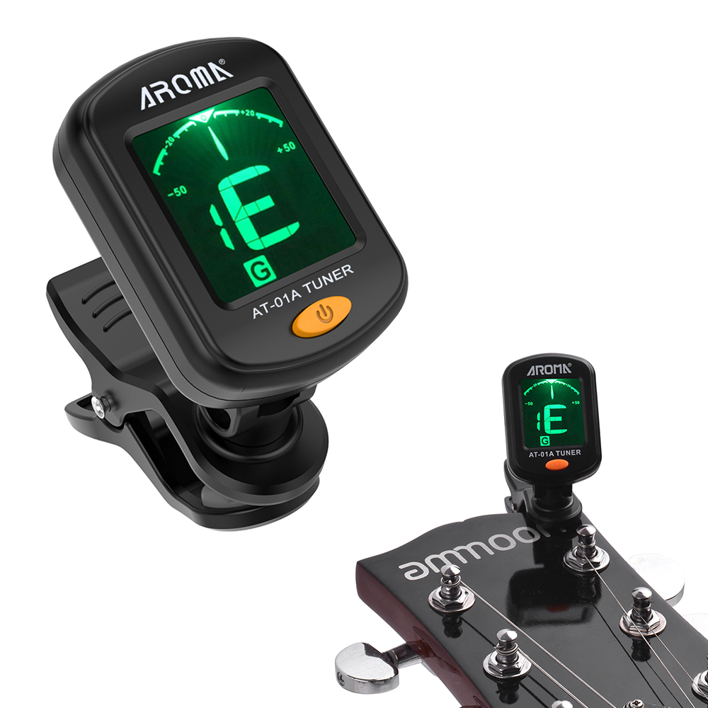 Dobro Resonator Guitar - AT-01A Rotatable Clip-on Tuner Universal 12