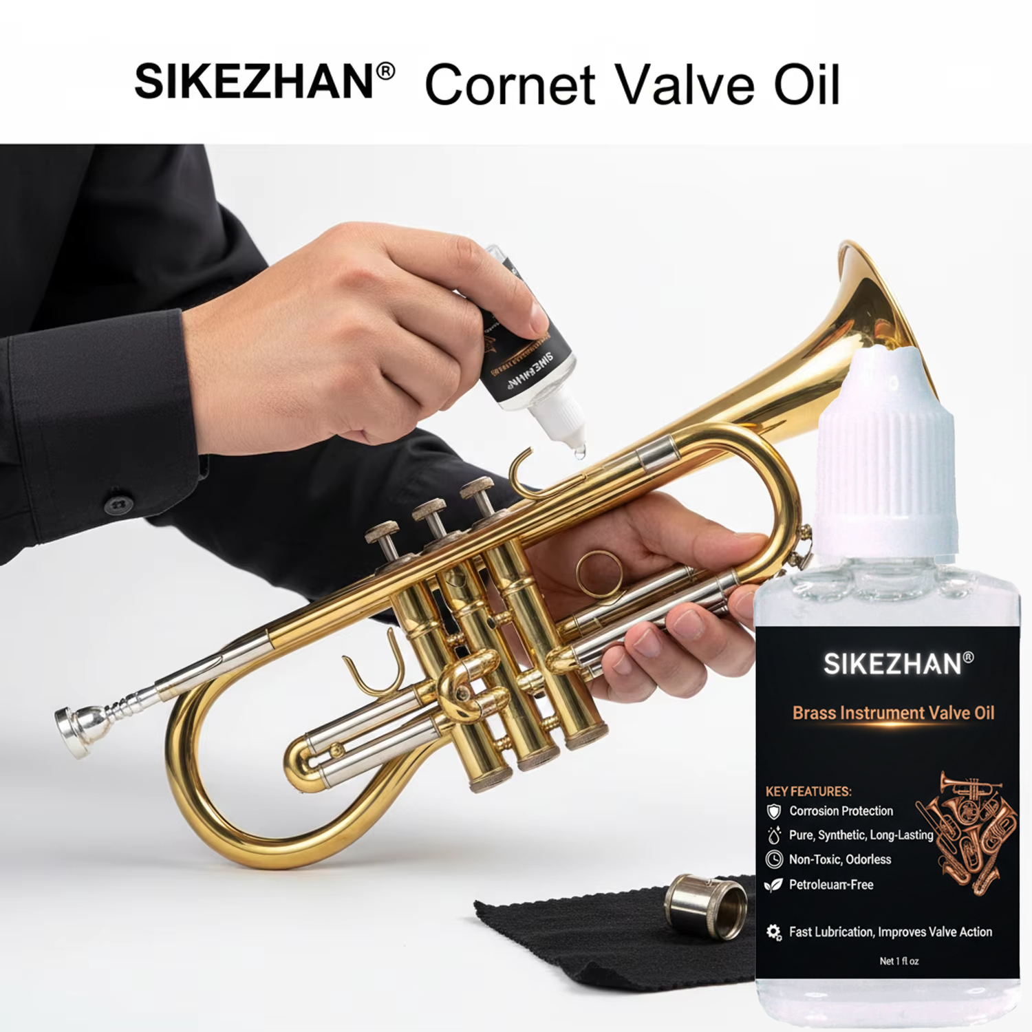 Musical Instrument Cornet - Professional Brass Valve Oil for Trumpet,Cornet,