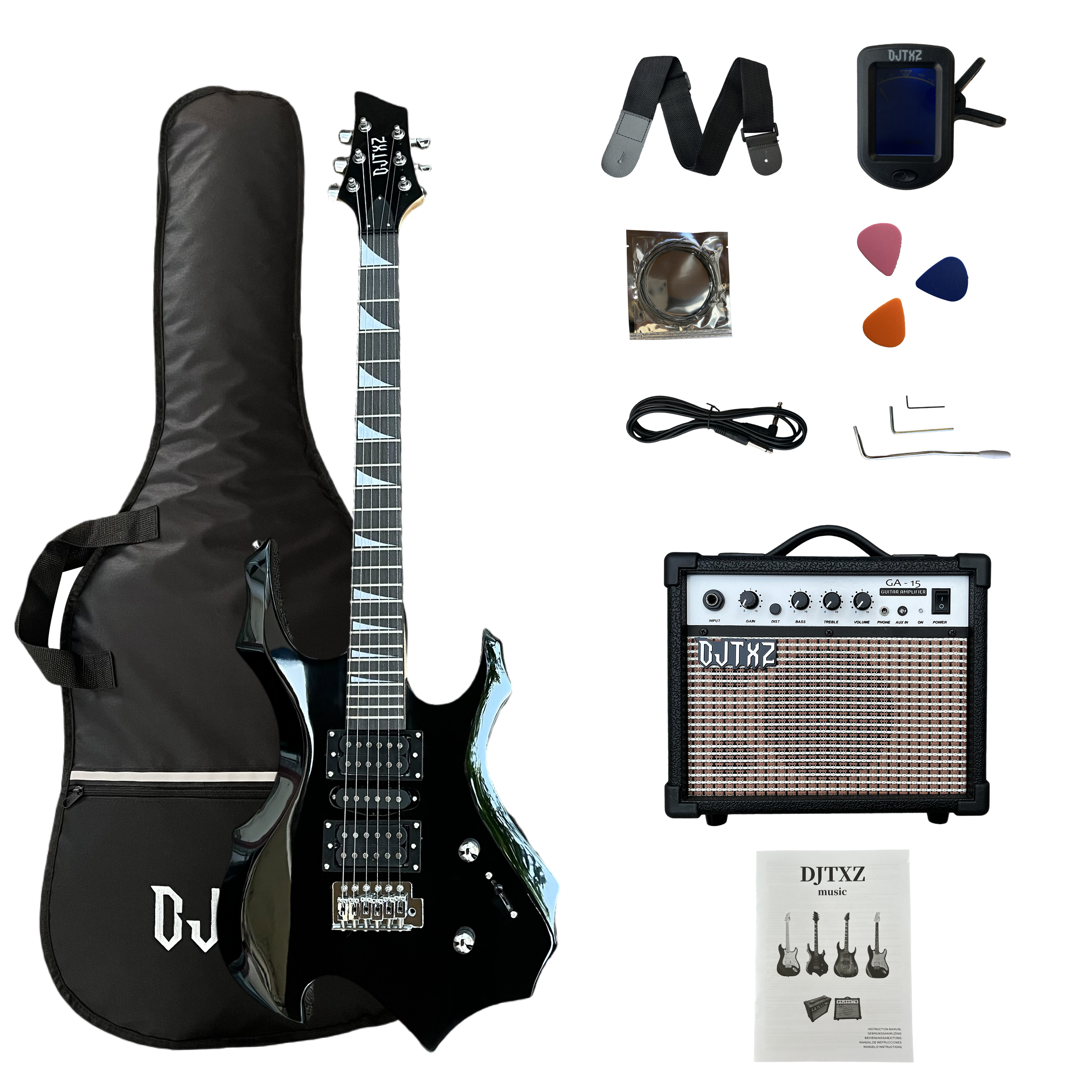Musical Instrument Set - Electric Guitar with Speaker Amplifier Guitar