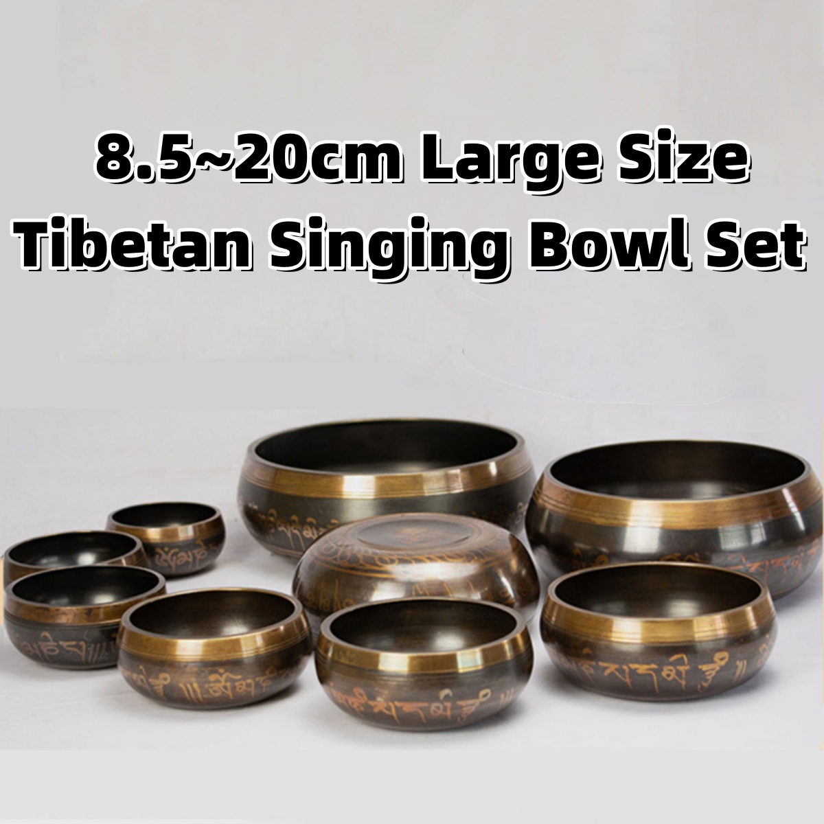 Tibetan Singing Bowl - Tibetan Singing Bowl Set 8.5~20CM Size