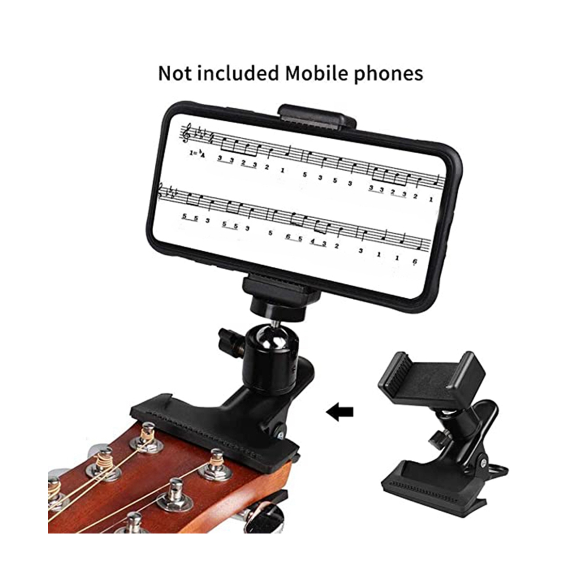Guitar Phone Holder Rotatable  - đánh giá và giá Musical Instrument Video