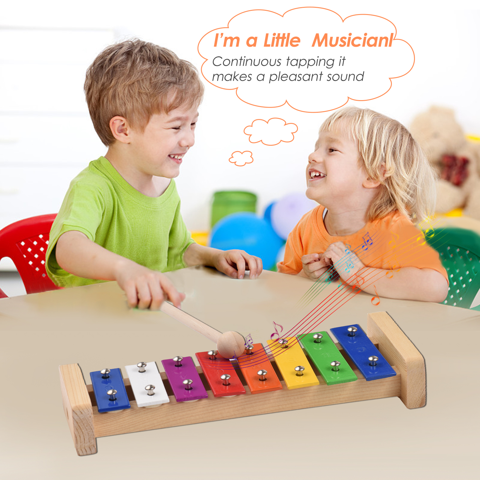 8 Keys Compact Size Xylophone  - đánh giá và giá Musical Instrument Project