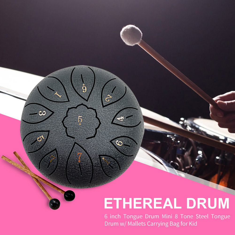 Glucophone Steel Tongue Drum 6 - đánh giá và giá Musical Instrument Percussion