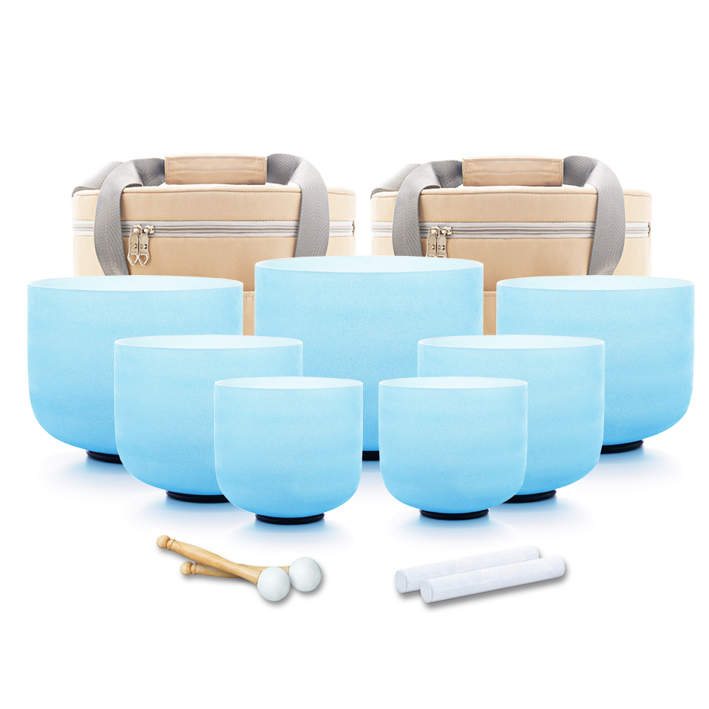 Hye-eun 7pcs CDEFGAB Blue Crys - đánh giá và giá Tibetan Singing Bowl