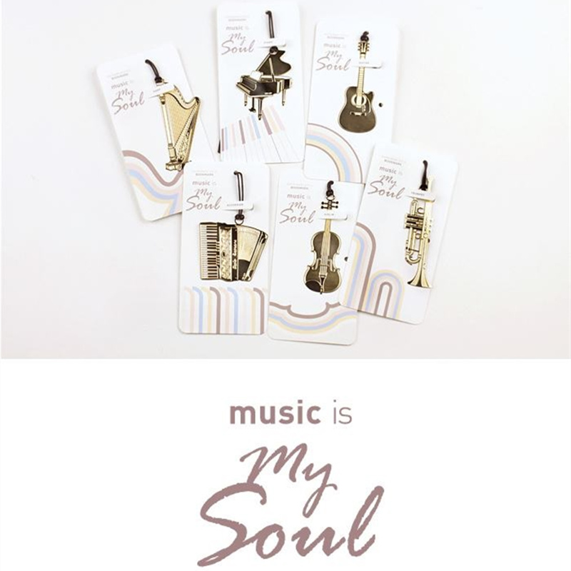 6pcs Music Metal Bookmark Gold - đánh giá và giá Musical Instrument Book