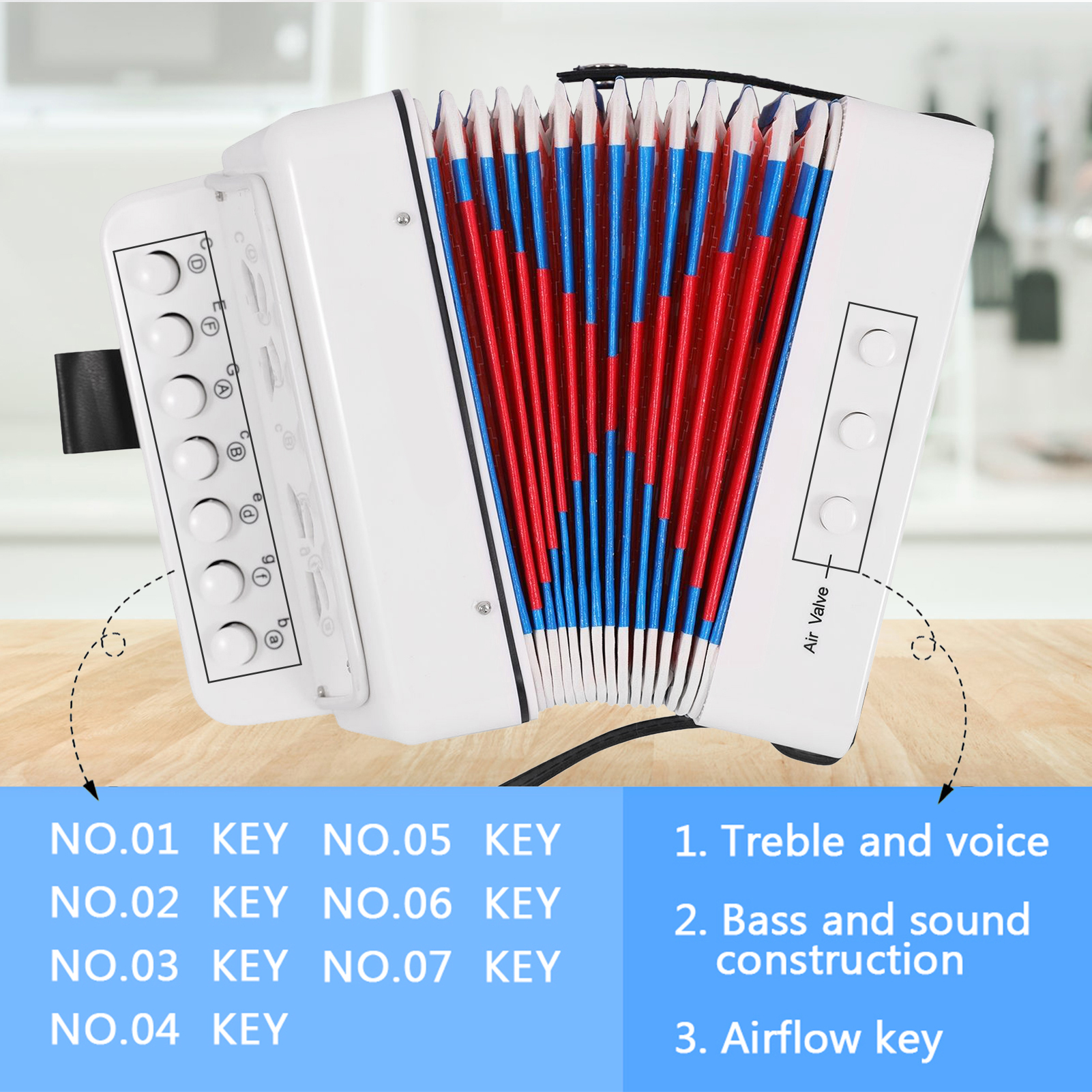 Mini 10 Keys Accordion Toy for - đánh giá và giá Musical Instrument Project